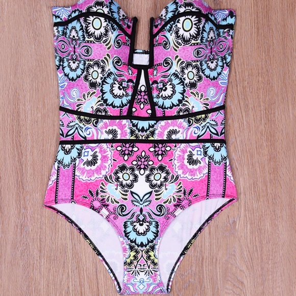 Strapless One Piece Swimsuit - Picture 2 of 5